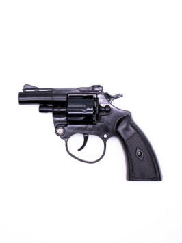 Револьвер металлический с глушителем (58мм) на 8 пистонов, длина 11,5см - TC7228B
