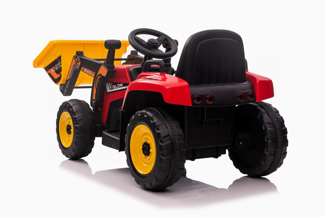 Детский электромобиль XMX трактор с ковшом (красный, EVA, пульт, 12V) - XMX611U-RED
