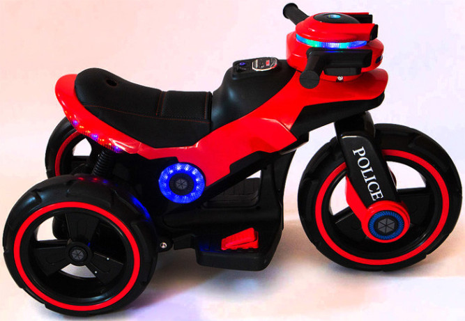 Детский мотоцикл на аккумуляторе Y-MAXI Police Red - SW198B-RED