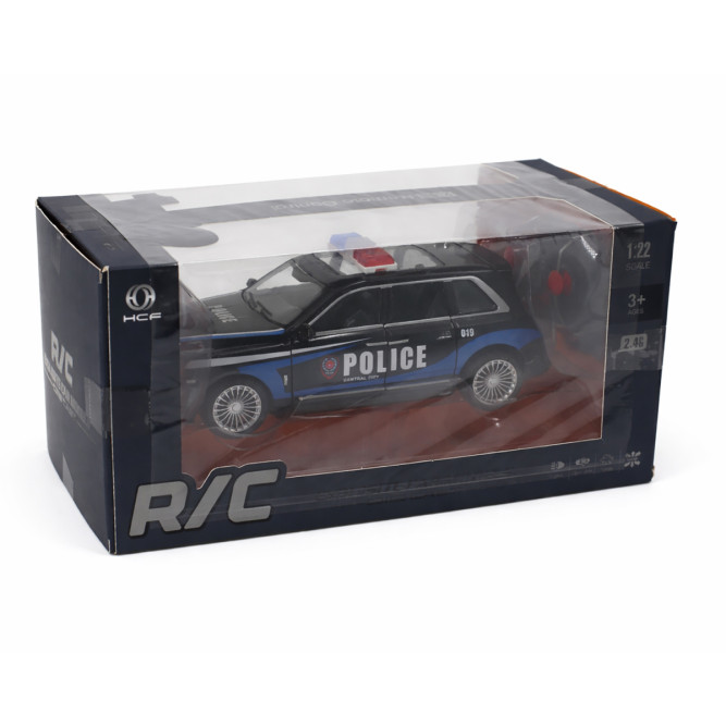 Радиоуправляемая металлическая полицейская машина Rolls-Royce Cullinan 1:22 - HCL-3606-BLACK
