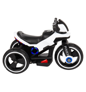 Детский мотоцикл на аккумуляторе Y-MAXI Police White - SW198A-WHITE