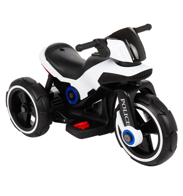 Детский мотоцикл на аккумуляторе Y-MAXI Police White - SW198A-WHITE