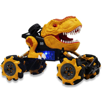 Радиоуправляемая коричневая машина-динозавр T-rex (дрифт колеса, пар) - 11810-BROWN