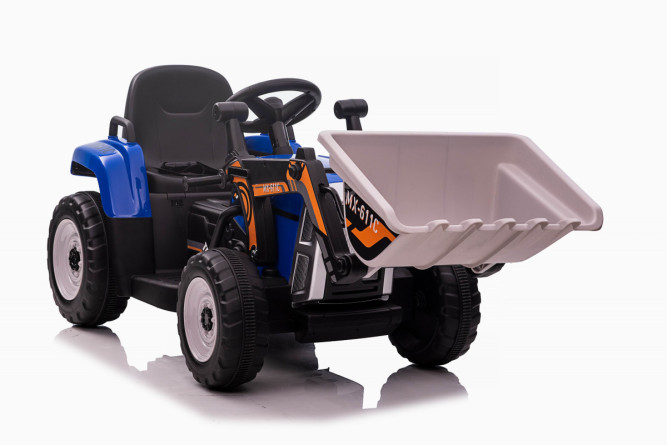 Детский электромобиль XMX трактор с ковшом (синий, EVA, пульт, 12V) - XMX611U-BLUE