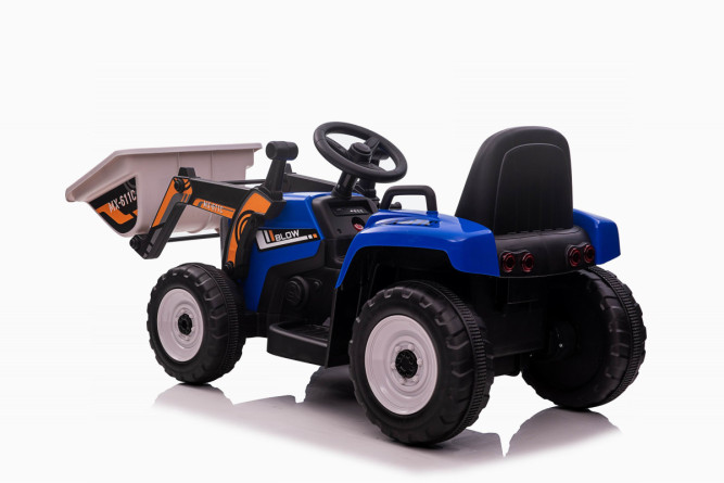 Детский электромобиль XMX трактор с ковшом (синий, EVA, пульт, 12V) - XMX611U-BLUE
