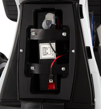 Детский мотоцикл на аккумуляторе Y-MAXI Police White - SW198B-WHITE