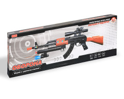 Автомат на батарейках (лазерный прицел, фонарик, стреляет присосками) - ZYA-A2716-4/WSY861