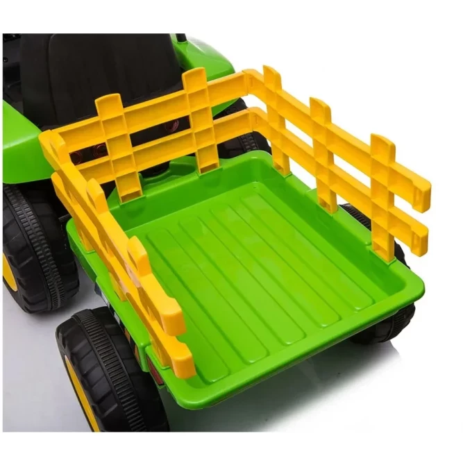 Детский электромобиль XMX трактор с ковшом и прицепом (зеленый, EVA, пульт, 12V) - XMX611U-GREEN