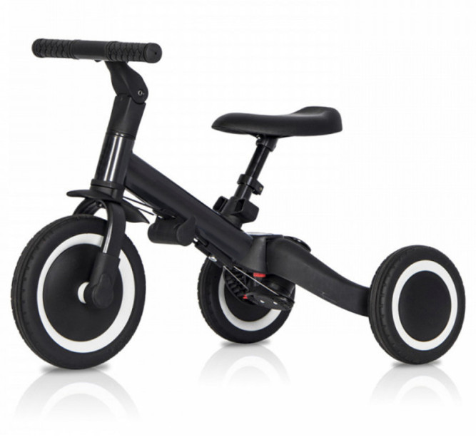 Детский беговел-велосипед 6в1 с родительской ручкой, черный - TR008-BLACK