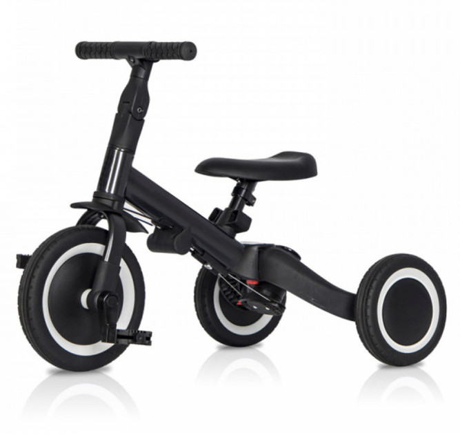 Детский беговел-велосипед 6в1 с родительской ручкой, черный - TR008-BLACK