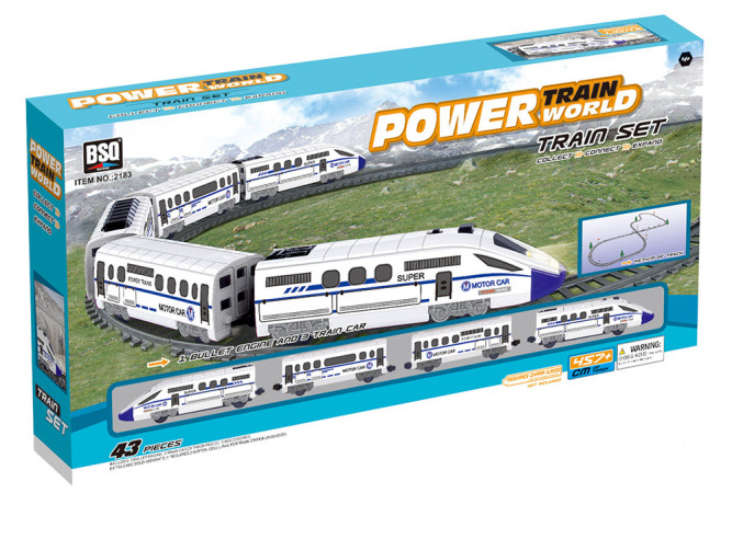 Железная дорога, скоростной поезд, дорожные знаки, длина полотна 457 см - BSQ-2183