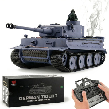 Радиоуправляемый танк Heng Long German Tiger V7.0 масштаб 1:16 2.4G - 3818-1-V7