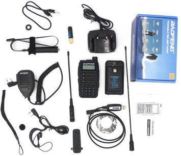 Рация (радиостанция) Baofeng Black UV-16 Pro Max V1 (10W) IP68 Type-C - UV-16-PRO-MAX-V1-BLACK