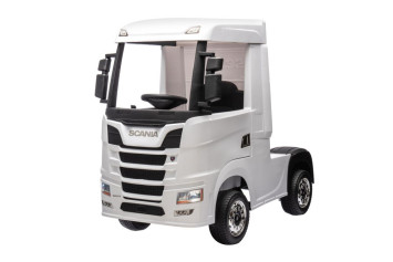 Детский электромобиль фура Scania 500R 4WD 12V - HL698-LUX-WHITE