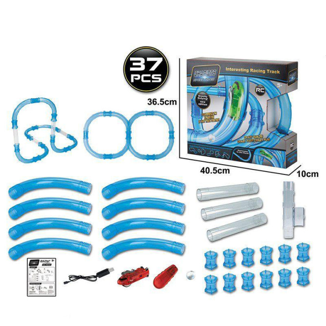 Радиоуправляемый гоночный трек в трубе (светится в темноте) - 022-2