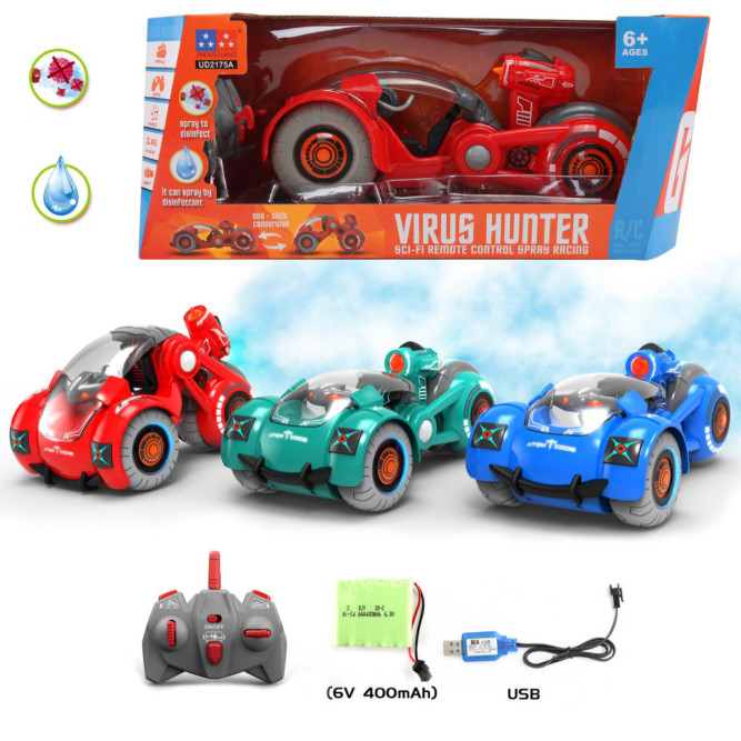 Радиоуправляемая трюковая машина Virus Hunter (пар, звук) - UD2175A-GREEN