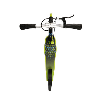 Самокат Двухколесный Складной, с Ручным Тормозом, Зеленый - MSC-LX205A-GR