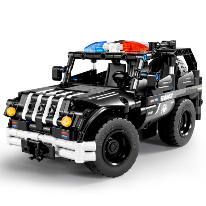 Конструктор джип полиция QiHui 355 деталей (2в1 два вида джипа, пульт) - QH8026