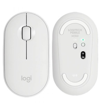 Беспроводная компактная мышь Logitech Pebble M350 White - 910-005541