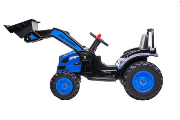 Детский электромобиль трактор с ковшом и пультом управления (синий, 2WD, EVA) - HL389-LUX-BLUE