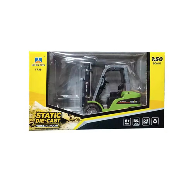 Металлический вилочный погрузчик HuiNa 1:50 - HN1738-GREEN