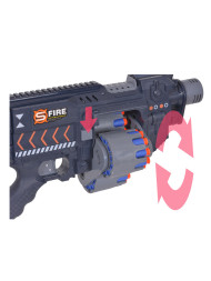 Автомат синий на батарейках с мягкими пулями - G2A