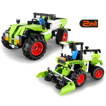 Конструктор сельхозтехника QiHui 335 деталей (2в1 трактор и комбайн) - QH6806