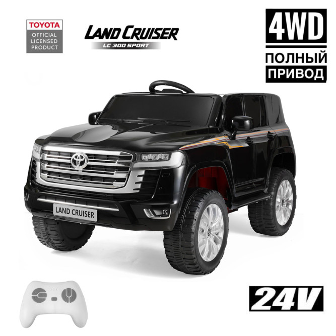 Детский электромобиль Toyota Land Cruiser 24V 4WD - LC-300-BLACK