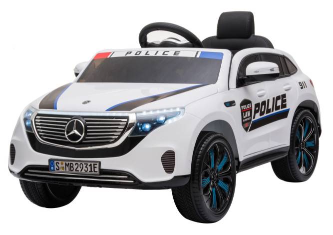 Детский электромобиль Mercedes Benz Police EQC 400 4MATIC - HL378-WHITE