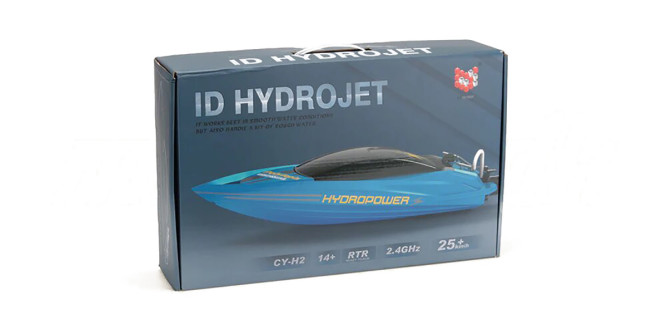 Радиоуправляемый катер с водяной помпой Blue HydroJet (25 км/ч, 42 см) - HC807-BLUE