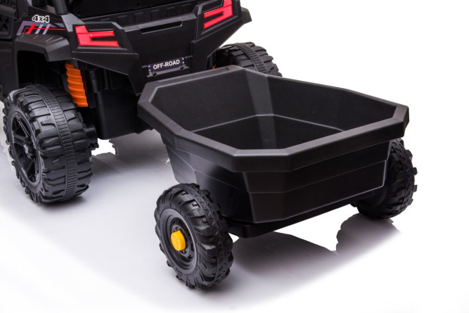 Детский электромобиль багги с прицепом (белый, 12В, 2WD, EVA, пульт) - BDM0929-WHITE-TRAILER