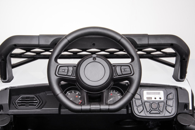 Детский электромобиль багги с прицепом (белый, 12В, 2WD, EVA, пульт) - BDM0929-WHITE-TRAILER