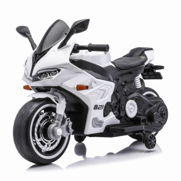 Детский электромотоцикл Ducati (12V, EVA, ручка газа, спидометр) - FT-821-WHITE
