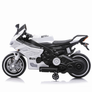 Детский электромотоцикл Ducati (12V, EVA, ручка газа, спидометр) - FT-821-WHITE