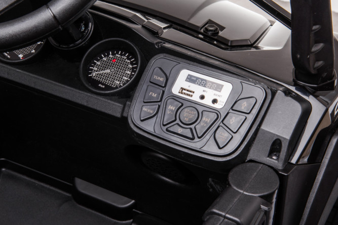 Детский электромобиль багги с прицепом (черный, 12В, 2WD, EVA, пульт) - BDM0929-BLACK-TRAILER