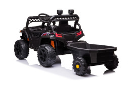 Детский электромобиль багги с прицепом (черный, 12В, 2WD, EVA, пульт) - BDM0929-BLACK-TRAILER