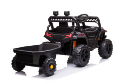 Детский электромобиль багги с прицепом (черный, 12В, 2WD, EVA, пульт) - BDM0929-BLACK-TRAILER