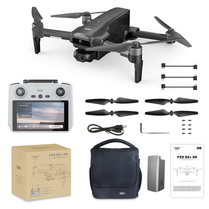 Квадрокоптер SJRC F22 X2 PRO+ OAS 2АКБ, пульт с экраном 2-AXIS 4K EIS 5G GPS