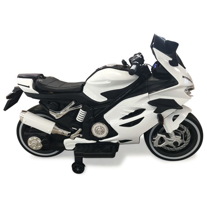 Детский электромотоцикл Ducati (12V, EVA, ручка газа, спидометр) - FT-921-WHITE