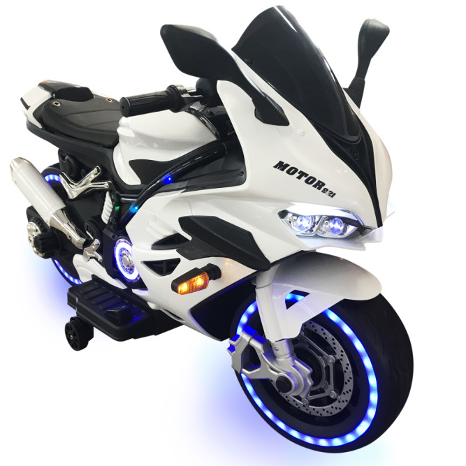 Детский электромотоцикл Ducati (12V, EVA, ручка газа, спидометр) - FT-921-WHITE