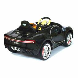 Детский электромобиль Bugatti Chiron (черный лак, 12V) - HL318