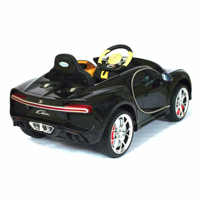 Детский электромобиль Bugatti Chiron (черный лак, 12V) - HL318