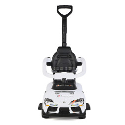 Электромобиль каталка 3in1 Toyota GR SUPRA GT4 (6V, EVA, ручка, пульт) - SMT-519B-WHITE