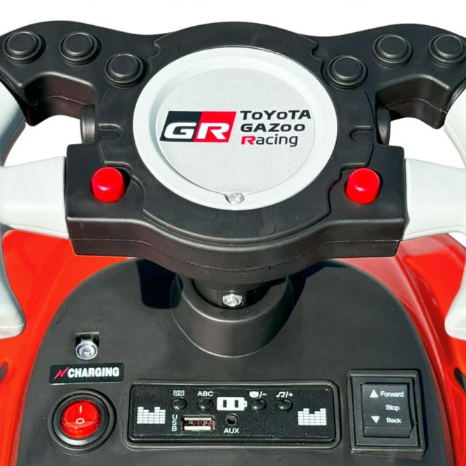 Электромобиль каталка 3in1 Toyota GR SUPRA GT4 (6V, EVA, ручка, пульт) - SMT-519B-WHITE