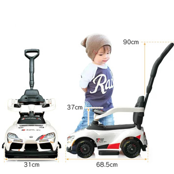 Электромобиль каталка 3in1 Toyota GR SUPRA GT4 (6V, EVA, ручка, пульт) - SMT-519B-RED