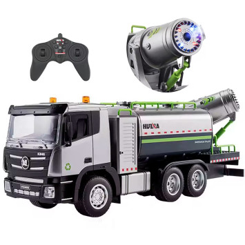 Радиоуправляемый грузовик Huina с цистерной и распылителем воды (свет, звук, пар, 1:18) - HN1316