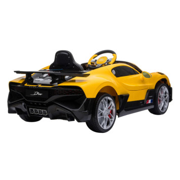 Детский электромобиль Bugatti Divo (желтый лак, 12V) - HL338