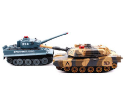 Радиоуправляемый танковый бой Huan QI Tiger vs Leopard 1:28 2.4G - 508C