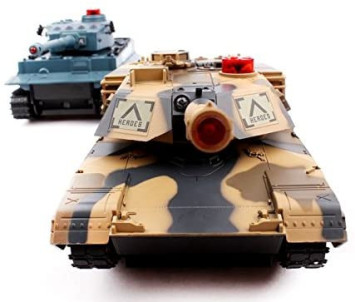 Радиоуправляемый танковый бой VS Tank Huan Qi Abrams vs Tiger 1:32 2.4G - HQ5001