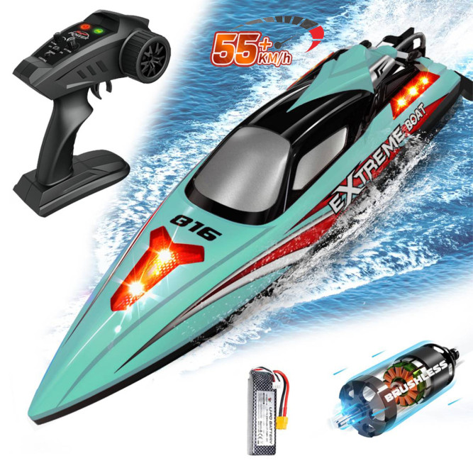 Радиоуправляемый катер Blue Extreme (48 см, 55 км/ч, Brushless, 2.4G) - HJ816PRO-BLUE